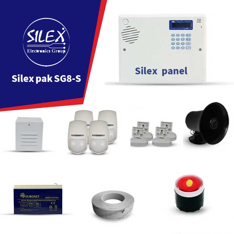 پک دزدگیر سایلکس SG8-S با ۴ چشمی پایرونیکس